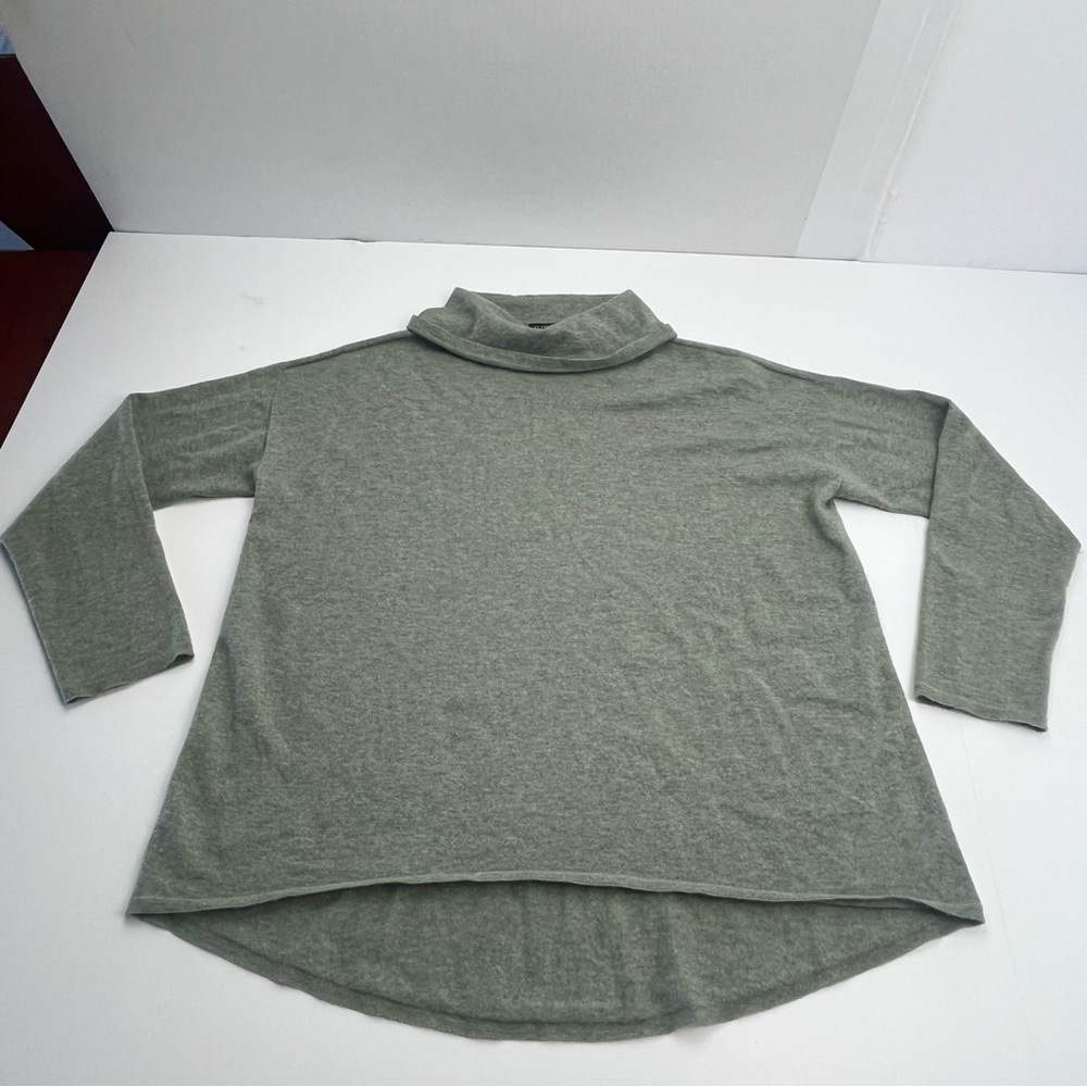 Eileen Fisher Olive Green Cowl Neck Sweater